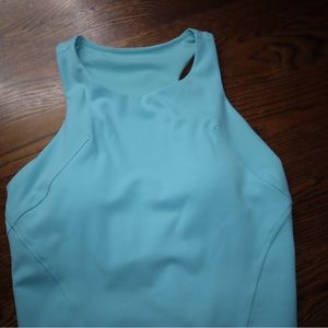 Lululemon wunder train tank high neck size 8 blue